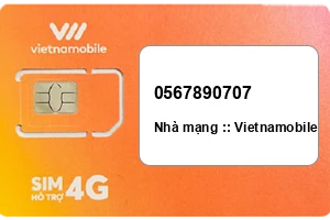 Sim Vietnamobile 0567890707 